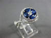 ESTATE LARGE 1.61CT DIAMOND & AAA SAPPHIRE 14KT WHITE GOLD 3D INFINITY HALO RING