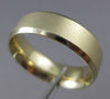 ESTATE 14KT YELLOW GOLD MATTE & SHINY CLASSIC WEDDING BAND RING 6mm WIDE #23176