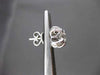 ESTATE LARGE 1.10CT DIAMOND 18KT WHITE GOLD 3D ETOILE FLOWER STUD EARRINGS #6409