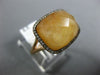 ESTATE LARGE 10.17CT DIAMOND & AAA YELLOW QUARTZ 14K ROSE GOLD RECTANGULAR RING