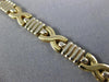 ESTATE 14KT WHITE & YELLOW GOLD 3D HANDCRAFTED X SHAPE LOVE BRACELET #22722