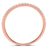 ESTATE .15CT DIAMOND 14KT ROSE GOLD 3D SEMI ETERNITY WEDDING ANNIVERSARY RING