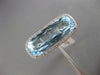 ESTATE LARGE 10.76CT DIAMOND & AAA BLUE TOPAZ 14KT WHITE GOLD 3D HALO FUN RING
