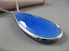 ANTIQUE MASSIVE 46.15CT DIAMOND & BLUE CHALCEDONY 14KT WHITE GOLD PEAR NECKLACE