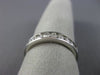 ESTATE .50CT DIAMOND 14KT WHITE GOLD 11 STONE CHANNEL WEDDING ANNIVERSARY RING