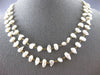 ANTIQUE EXTRA LONG AAA BAROQUE PEARL 14KT YELLOW GOLD 3D CLASSIC LOVE NECKLACE
