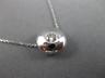 ESTATE .15CT ROUND CUT DIAMOND 14KT WHITE GOLD 3D ROUND SOLITAIRE PENDANT#19649