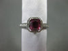 1.23CT DIAMOND & AAA RHODOLITE 18KT WHITE GOLD 3D SEMI ETERNITY ENGAGEMENT RING