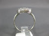 ESTATE WIDE 1CT DIAMOND 14KT WHITE GOLD CLUSTER SQUARE HAMMERED ANNIVERSARY RING