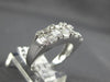 ESTATE 1.10CT DIAMOND & SAPPHIRE 14KT WHITE GOLD ANNIVERSARY WEDDING RING #23462