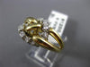ESTATE .35CT DIAMOND 14K TWO TONE GOLD OPEN LOVE KNOT CIRCLE OF LIFE RING #19483