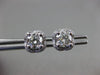 ESTATE 1.61CT ROUND DIAMOND 14KT WHITE GOLD 3D SQUARE HALO CLASSIC STUD EARRINGS