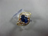 ESTATE 1.35CT DIAMOND & AAA SAPPHIRE 14KT YELLOW GOLD ENGAGEMENT RING #9792
