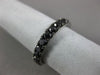 ESTATE 1.44CT BLACK DIAMOND 14K WHITE GOLD 3/4 ETERNITY WEDDING ANNIVERSARY RING