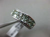 ESTATE 2.72CT DIAMOND & GREEN AMETHYST 14KT WHITE GOLD CRISS CROSS RAINBOW RING