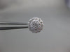 ESTATE .50CT DIAMOND 14KT WHITE GOLD CLASSIC ROUND FLOWER CLUSTER STUD EARRINGS