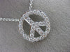 ESTATE .80CT DIAMOND 18KT WHITE GOLD 3D OPEN PEACE CIRCULAR FLOATING FUN PENDANT