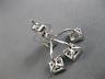 ESTATE LARGE .39CT DIAMOND 18K WHITE GOLD FLOWER FOUR STONE STUD JACKET EARRINGS