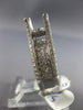 ESTATE LARGE 1.65CT DIAMOND 14K WHITE GOLD 3D CLASSIC SEMI MOUNT ENGAGEMENT RING