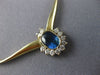 ESTATE 1.10CT DIAMOND & AAA SAPPHIRE 14KT YELLOW GOLD 3D FLOWER NECKLACE #13011