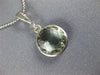 ESTATE 4.0CT AAA GREEN AMETHYST 14KT WHITE GOLD 3D ROUND CLASSIC BEZEL PENDANT