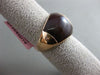 ESTATE WIDE .20CT DIAMOND & BURGUNDY ENAMEL 14KT ROSE GOLD OVAL ETOILE FUN RING