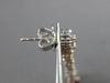 ESTATE 4.30CT DIAMOND & AAA RUBY 14KT WHITE GOLD 3D CHANDELIER EARRINGS #24574
