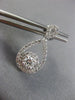 ESTATE .80CT DIAMOND 14KT WHITE GOLD SOLITAIRE INFINITY FLOWER HANGING EARRINGS