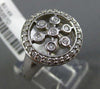 ESTATE LARGE .40CT DIAMOND 14KT WHITE GOLD 3D ETOILE PAVE CIRCLE SNOWFLAKE RING