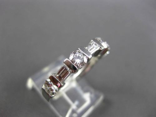 ESTATE LARGE 1.50CT DIAMOND PLATINUM 7 STONE WEDDING ANNIVERSARY RING #18868