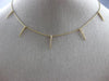 ESTATE .15CT DIAMOND 14KT YELLOW GOLD 3D CLASSIC BY THE YARD SPIKY FUN NECKLACE