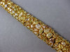 ESTATE WIDE 25.30CT WHITE FANCY NATURAL YELLOW DIAMOND 18K GOLD TENNIS BRACELET