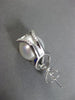 ESTATE LARGE .4CT DIAMOND & AAA SOUTH SEA PEARLS 18K WHITE GOLD HANGING EARRINGS