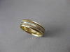 ESTATE 14KT WHITE & YELLOW GOLD HANDCRAFTED ROPE WEDDING BAND RING 6mm #23188