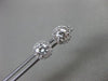 ESTATE .65CT DIAMOND 14KT WHITE GOLD ROUND CLASSIC SOLITAIRE HALO STUD EARRINGS