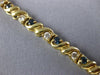 ESTATE 3.09CT DIAMOND & AAA SAPPHIRE 14K YELLOW GOLD 3D INFINITY TENNIS BRACELET