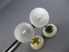 ESTATE LARGE AAA MOTHER OF PEARL 14KT YELLOW GOLD 3D DOUBLE SIDED CUFF LINKS