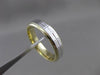 ESTATE 14KT TWO TONE GOLD 3D DIAMOND CUT WEDDING ANNIVERSARY RING 5mm #23558