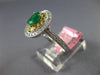 ESTATE .86CT WHITE & CANARY DIAMOND & AAA EMERALD 18K TWO TONE GOLD FLOWER RING