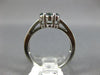 ESTATE .72CT WHITE AND BLUE DIAMOND 14KT WHITE GOLD 3D FLOWER CLUSTER LOVE RING