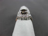 ESTATE 2.91CT WHITE & CHOCOLATE FANCY DIAMOND 18KT WHITE GOLD 3D ENGAGEMENT RING