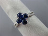 ESTATE 1.23CT DIAMOND & SAPPHIRE 18KT WHITE GOLD FILIGREE INVISIBLE FLOWER RING