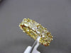 ESTATE LARGE 7.50CT FANCY DIAMOND 18KT YELLOW GOLD EMERALD CUT ETERNITY RING