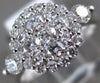 ESTATE WIDE .85CT DIAMOND 18KT WHITE GOLD 3D CLUSTER FLOWER FRIENDSHIP LOVE RING