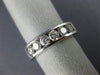 ESTATE LARGE 2.0CT DIAMOND PLATINUM CLASSIC 5mm 6 STONE ROUND CHANNEL MENS RING