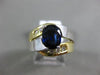 ESTATE 2.0CT DIAMOND & AAA SAPPHIRE 14KT WHITE & YELLOW GOLD 3D ENGAGEMENT RING