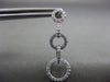 ESTATE .65CT DIAMOND 14KT WHITE GOLD 3D CIRCLE OF LIFE JOURNEY HANGING EARRINGS