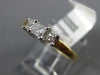 ESTATE .50CT PRINCESS DIAMOND 14K 2 TONE GOLD 3D CLASSIC 3 STONE ENGAGEMENT RING