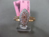 ESTATE .42CT WHITE & PINK DIAMOND 18K WHITE & ROSE GOLD 3D MARQUISE CLASSIC RING