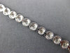 ANTIQUE 2.26CT ROUND DIAMOND 18KT WHITE GOLD 3D CIRCULAR TENNIS BRACELET #14542